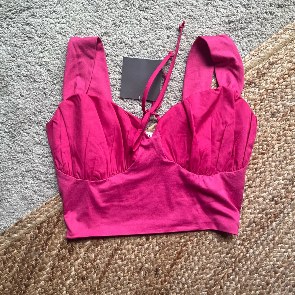 Le Lis Fuchsia Bustier Top